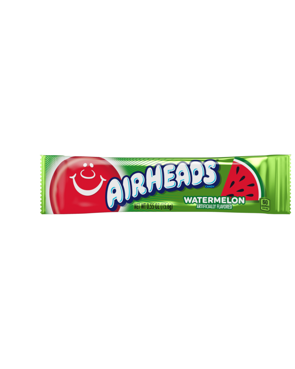 A package of a Watermelon flavored Airheads Bar.